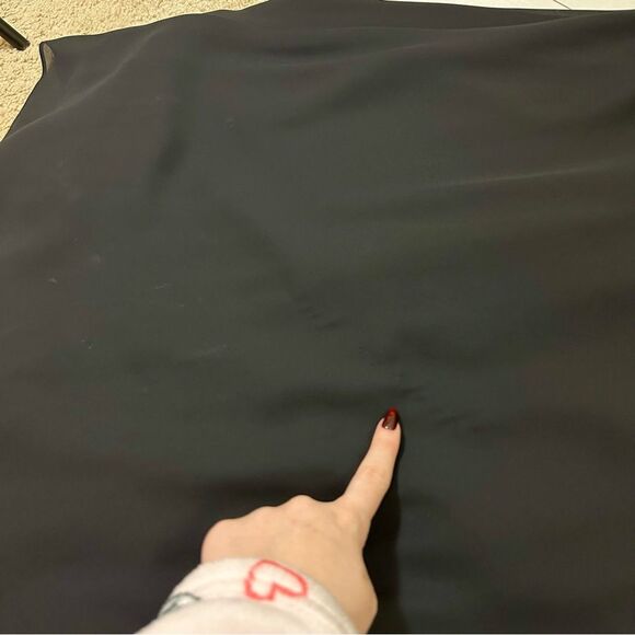 Vintage 90s Betsy & Adam Black Draped Spaghetti Strap Formal Prom Maxi Dress - Picture 8 of 12